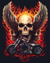 Без бренда «Коробка 20 шт: Пылающий череп с крыльями» в Белгороде 