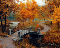 Без бренда «Коробка 20 шт: Осенний парк с мостом» в Белгороде 