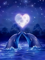 Без бренда «Дельфины под луной вида сердца (20шт)» в Белгороде 