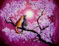 Без бренда «Пара котов на цветущем дереве» в Белгороде  в интернет-магазине  Без бренда «Пара котов на цветущем дереве» в Белгороде