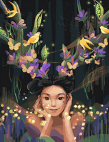 Без бренда «Темноглазая девчонка с цветами и птицами в волосах» в Белгороде 