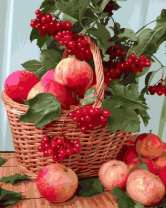 Без бренда «Плетёная корзина с калиной и яблоками» в Белгороде 