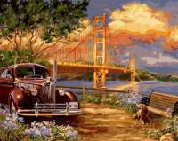 Без бренда «Американский автомобиль на фоне моста через залив» в Белгороде 