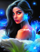 Без бренда «Красивая девушка и неоновые цветы» в Белгороде 