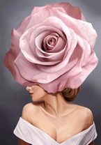 Без бренда «Девушка с огромной нежной розой на голове» в Белгороде 