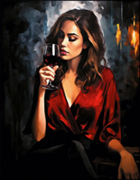 Без бренда «Девушка в красном платье с бокалом вина» в Белгороде 