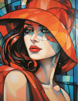 Без бренда «Женщина в красной шляпе» в Белгороде  в интернет-магазине  Без бренда «Женщина в красной шляпе» в Белгороде